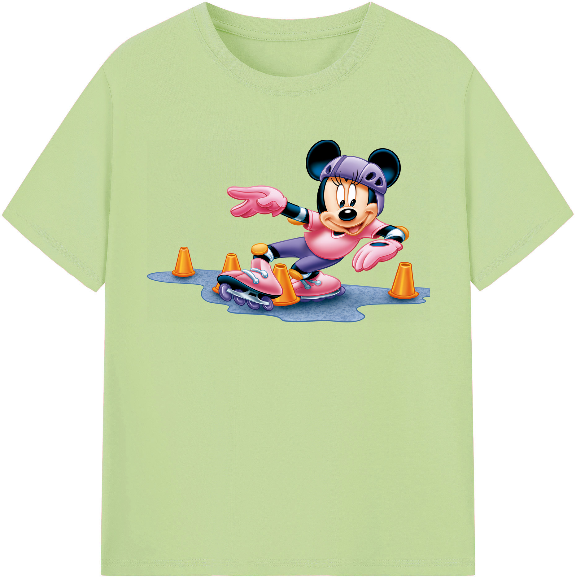 （画像用） ミッキーマウス Mickey Mouse 綿100％半袖Tシャツ（フロントプリント）